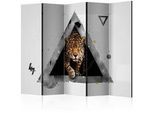 artgeist Paravent , Multicolor , Holz, Textil , Kiefer , massiv , Animalprint , 225x172x3 cm , Motiv auf Vorder- und Rückseite , Kleinmöbel