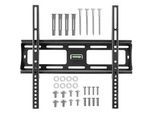 tectake Tv-Wandhalterung, bis 100 kg,schwarz , Schwarz , Metall , Rechteckig , 45x42x40 cm , Wohnzimmer, TV Möbel, TV-Wandhalterung