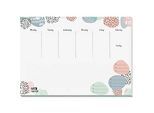 Schreibunterlage Sigel Jolie Rose Inspiration, A3, 30 Blatt mit Motiv, undatierter Wochenplaner in englischer Sprache, FSC®-Mix Papier, mehrfarbig