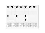 Schreibunterlage Sigel Weekly Planner, A3, 30 Blatt, Wochenplaner, mehrsprachiges 2-Jahres-Kalendarium für 2025-2026, FSC®-Mix Papier, schwarz-weiss