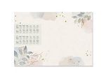 Schreibunterlage Sigel Pastel Garden, A2, 30 Blatt mit Motiv, mehrsprachiges 2-Jahres-Kalendarium für 2026-2027, FSC®-Mix Papier, mehrfarbig