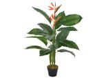vidaXL Künstliche Pflanze Strelitzia mit Topf Rot 100 cm