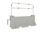 Schake Betonleitwand SET 3, mit Querholm, feuerverzinkt und weiß beschichtet mit rot reflektierenden Streifen (Art.-Nr. 465_64B) (3F200-SET3-6B)