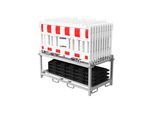 Schake Absperrschrankengitter SET 2, mit Lampenadapter, Folie rot/weiß, Typ RA2/B (Art.-Nr. 33520KA2) (33520KA2-SET2)