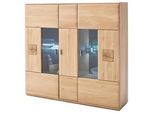 Livetastic Highboard , Eichefarben , Metall , Eiche , massiv , 3 Fächer , 150x141x38 cm , Made in Eu , stehend , Holzmöbel, Kommoden Holz, Highboards Holz