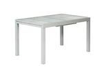 Gartentisch ausziehbar ca. 180x90 cm Alu Silber/Glas