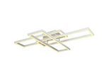 LED-Deckenleuchte Salmos Opal/Silberfarben max. 50 Watt Deckenlampe