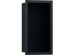 hansgrohe XtraStoris Wandnische 56095340 30x15x10cm, mit Designrahmen, mattschwarz, brushed black chrome