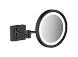 hansgrohe AddStoris Rasierspiegel 41790670 mit LED Leuchte, Wandmontage, mattschwarz
