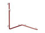 Hewi System 800 K Duschhandlauf 950.35.2409133 1250mm, Brausehalter, Stützen und Rosetten signalweiß, rubinrot