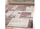 Teppich MY HOME "Deblin" Gr. 6, beige (sand), B:200cm H:9mm L:300cm, Kunstfaser, Teppiche, Teppich, weicher Flor, Kurzflor, Karo-Design, modern, geometrisches Muster