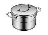 WMF Fleischtopf , Edelstahlfarben , Metall , 1,3 l , backofengeeignet, rostfrei, stapelbar, breiter Schüttrand, geschmacksneutral, säurefest, TransTherm®-Allherdboden , Kochgeschirr, Töpfe, Kochtöpfe