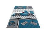 Xxxl Kinderteppich , Blau , Textil , Fahrzeuge , rechteckig , 80x150 cm , Oeko-Tex® Standard 100 , für Fußbodenheizung geeignet, schmutzabweisend, für Hausstauballergiker geeignet, lichtunempfindlich, antistatisch, pflegeleicht, strapazierfähig, leicht zusammenrollbar , Teppiche Und Böden, Teppiche, Kinderteppiche