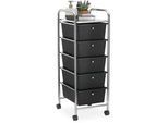 Idimex Badrollwagen Gina , Schwarz , Kunststoff, Metall , Mode , 33x94x39 cm , Badezimmer, Badezimmerregale, Badregale