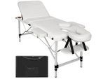 tectake Massageliege 3 Zonen, 210 x 95 x 90 cm,weiß , Weiß , Metall , 61x68x180 cm , Freizeit, Wellness, Körperpflege, Wohlfühlprodukte