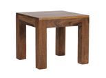 KADIMA DESIGN Massivholz-Tisch NAKO: Handgefertigt, 45x40x45 cm, Sheeshamholz, 50kg Belastbarkeit