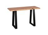 KADIMA DESIGN Landhausstil Konsolentisch Akazienholz - Vielseitig, Robuste Metallfüße, Unbehandeltes Holz, Kompakt, KADIMA DESIGN