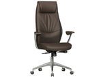 KADIMA DESIGN Chefsessel TEMZA Echtleder, Aluminium, 3-Stufen Synchronmechanik, bis 120 kg, 8 Stunden