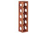 KADIMA DESIGN Weinregal NAKO Massivholz: 70x15x15 cm, 5 Ablagefächer, Wandmontage, Sheesham