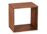 KADIMA DESIGN Cube Regal NAKO: Massivholz, Beistelltisch/Bücherregal, vielseitig, pflegeleicht