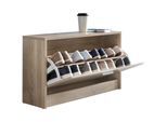 KADIMA DESIGN Schuhkipper aus Holz in Beige mit Ablagefach und 1 Staufach – kompakt & funktional
