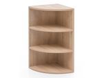 KADIMA DESIGN Eckregal NIDDA: Modern, 3 Fächer, runde Front, Melaminharz-Beschichtung, schneller Aufbau.