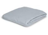 Betttuch IRISETTE "Vesuv 12", grau, B:150cm L:250cm, Jersey, Obermaterial: 100% Baumwolle, Bettlaken, flauschig und warm, ohne Gummizug