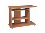KADIMA DESIGN Laptoptisch Computertisch: 3D-Ecken, Stauraum, 90x50x71 cm, Spanplattenkonstruktion, Rollen.