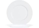 Arcoroc Everyday Uni flacher Teller 19 cm, gehärtetes Glas, Blanc, spülmaschinen- & mikrowellengeeignet, 6 St