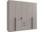 Drehtürenschrank WIMEX "Mugano", saharagrau, griffe schwarz, B:225cm H:208cm T:58cm, Holzwerkstoff, Schränke, Drehtürenschrank, in vielen Breiten, 208 oder 236 cm hoch, Made in Germany