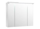 Livetastic Spiegelschrank, Weiß, Glas, 3 Fächer, 80x69x20 cm, Made in EU, Badezimmer, Badezimmerspiegel, Spiegelschränke