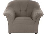 Sessel DOMO COLLECTION "Pegnitz zeitlos, elegant und bequem", grau (stone), B:105cm H:82cm T:82cm, 100% Polyester, Sessel, Sessel