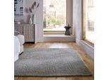 Wollteppich FLAIR RUGS "Harris Boucle", grau, B:120cm H:12mm L:170cm, Wolle, Teppiche, handgefertigt