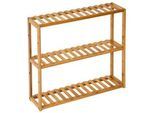 tectake Badregal Katjana,60 x 15 x 54,5 cm,braun , Braun , Holz , Rechteckig , 15x54.5x60 cm , Badezimmer, Baden & Duschen, Duschregale & Duschablagen