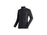 Fleecejacke MAIER SPORTS "Sinaia M", Damen, Gr. 48, schwarz, 62% Polyester, 38% Polyester (Recycelt), hoch geschlossener Ausschnitt, Jacken Fleecejacke, Herren Midlayer, atmungsaktiv und schnelltrocknend, Slim Fit