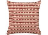 Beliani Dekokissen Rot 45/45 cm Deglupta , Textil , 45x45 cm , Wohntextilien, Kissen, Dekokissen