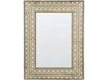 Beliani Wandspiegel gold rechteckig 69/90 cm Dehradun , Goldfarben , Metall , Rechteckig , 60x90x5 cm , Spiegel, Wandspiegel