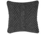 Beliani Dekokissen Dunkelgrau 45/45 cm Konni , Textil , 45x45 cm , Wohntextilien, Kissen, Dekokissen