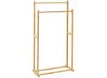 Beliani Handtuchständer Bambusholz hellbraun 45 x 84 cm Hoboken , Hellbraun , Holz , 45x84x21 cm , Badaccessoires, Waschplatzzubehör, Handtuchhaken