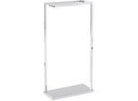 Beliani Handtuchständer Stahl silber 42 x 83 cm Garcitas , Silberfarben , Metall , 42x83x19 cm , Badaccessoires, Waschplatzzubehör, Handtuchhaken