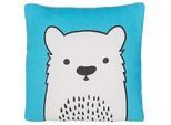 Beliani Dekokissen Blau 45/45 cm Waranasi , Textil , 45x45 cm , Wohntextilien, Kissen, Dekokissen