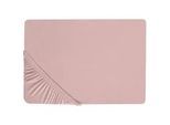 Beliani Spannbettlaken Rosa 180 x 200 cm Hofuf , Pink , Textil , 180x200 cm , Schlaftextilien, Bettwäsche, Bettlaken