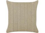 Beliani Dekokissen Cremeweiß 45/45 cm Senecio , Ecru , Textil , 45x45 cm , Wohntextilien, Kissen, Dekokissen