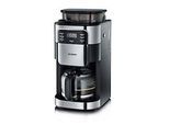 SEVERIN Kaffeeautomat KA 4810, integriertes Mahlwerk, 1,3 l Wassertank, Bohnenbehälter 200 g, Schwenkfilter 1×4 mit Tropfverschluss, Warmhalteplatte, B 225 x H 435 x T 260 mm, Schwarz/Edelstahl gebürstet