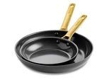 GreenPan Pfannenset , Schwarz, Goldfarben , Metall , 2-teilig , 0 l , PFAS-frei , Kochgeschirr, Pfannen, Pfannensets