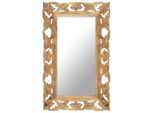 vidaXL Spiegel Handgeschnitzt Braun 80x50 cm Massivholz Mango