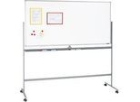 Schäfer Shop Select Mobiles Whiteboard, mit drehbarer Tafel, mit 4 Lenkrollen, 1200 x 1800 mm