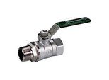 Giacomini Kugelhahn R254WL 254WX056 1 1/4", grüner Hebelgriff, Innen- und Außengewind
