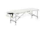 Homcom Massageliegen höhenverstellbarer Massagetisch Massagebett Aluminium Kunststoff , Weiß , Metall , 81x84x215 cm , Freizeit, Wellness, Körperpflege, Wohlfühlprodukte