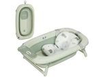 Aiyaplay 2Er -Set Babybadewanne, faltbar Baby Bathtub mit Gestell, rutschfest Babywanne , Grün , Kunststoff , 53x86 cm , Pflegen, Baden, Babybadewannen